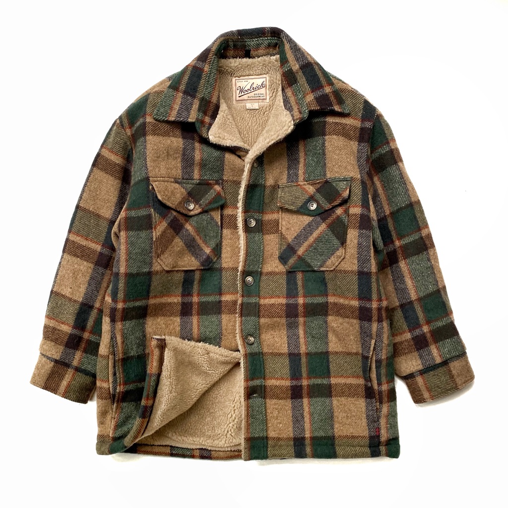 Vintage Woolrich Wool Sherpa-Lined Car Coat